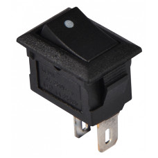 Переключатель АСКО-УКРЕМ KCD5-101 B/B 1-клавишный миниатюрный черный A0140040099