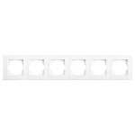 Рамка шестерная VIKO Linnera белая 90480006