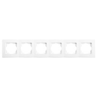 Рамка шестерная VIKO Linnera белая 90480006