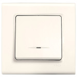 Выключатель одноклавишный с подсветкой VIKO Linnera крем 90401019