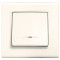 Выключатель одноклавишный с подсветкой VIKO Linnera крем 90401019