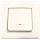 Выключатель одноклавишный с подсветкой VIKO Linnera крем 90401019