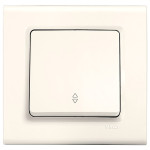 Выключатель одноклавишный проходной VIKO Linnera крем 90401004