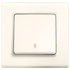 Выключатель одноклавишный проходной VIKO Linnera крем 90401004