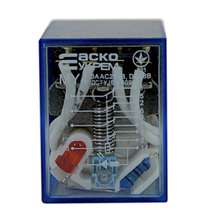 Реле електромагнітне малогабаритне АСКО-УКРЕМ MY-4 (AC220) A0090010009