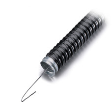 Металлорукав оцинкованный изолированный с протяжкой d14 черный (50м)