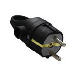 Вилка штепсельная Violux каучук угловая с ушком ( 930620 )