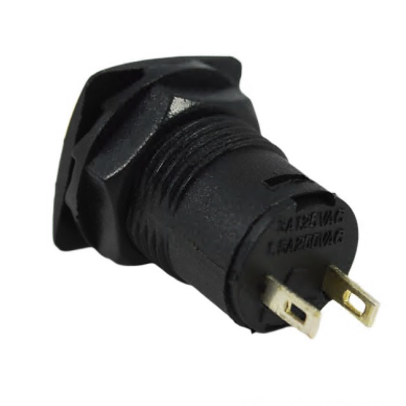 Кнопка LEMANSO LSW12 квадрат жовта з фіксацією ON-OFF/DS-226