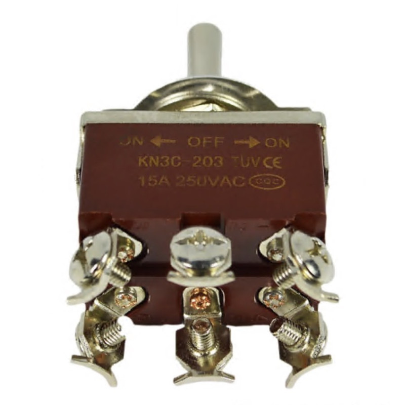 Тумблер LEMANSO LSW26 6pin + винты 3 положения с фиксацией ON-OFF-ON/KN3 C-203