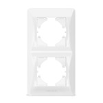 Рамка двойная вертикальная VIDEX BINERA белая (VF-BNFR2V-W)