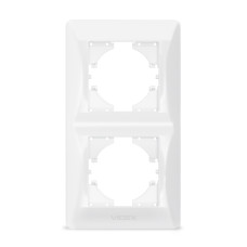 Рамка двойная вертикальная VIDEX BINERA белая (VF-BNFR2V-W)