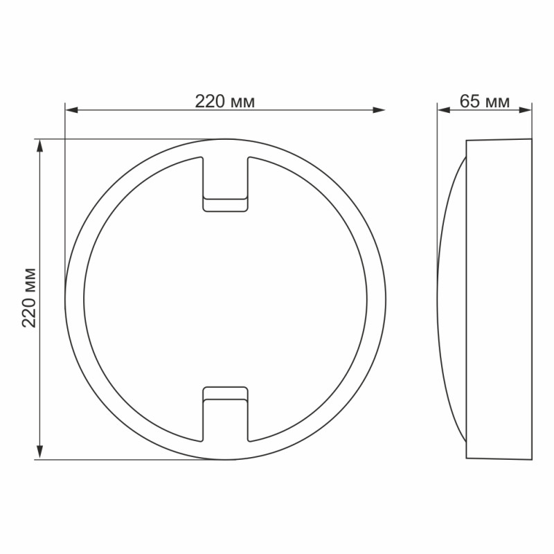 Світлодіодний зовнішній світильник VIDEX ART 18W 5000К 220V круглий сенсорний (VL-BH12R-185-S)