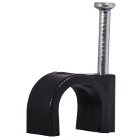 Скоба с гвоздем АСКО-УКРЕМ 8мм круглая черная (100шт) A0150030038