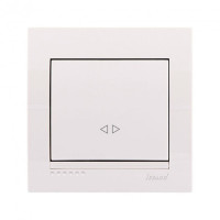 Выключатель одноклавишный промежуточный LEZARD Deriy белый 702-0202-107