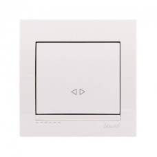 Выключатель одноклавишный промежуточный LEZARD Deriy белый 702-0202-107