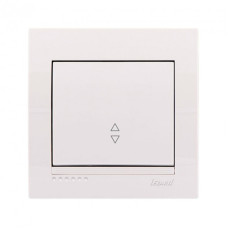 Выключатель одноклавишный проходной LEZARD Deriy белый 702-0202-105