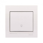 Кнопка звонка LEZARD Deriy белый 702-0202-103