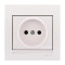 Розетка одинарная б/з LEZARD Deriy белая