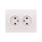 Розетка двохмесная б/з LEZARD Deriy белая