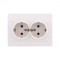 Розетка двухмесная з/з LEZARD Deriy белая