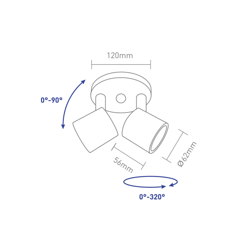 Светодиодный светильник спот GLOBAL 2-GSL-20841-CW 8W 4100K белый