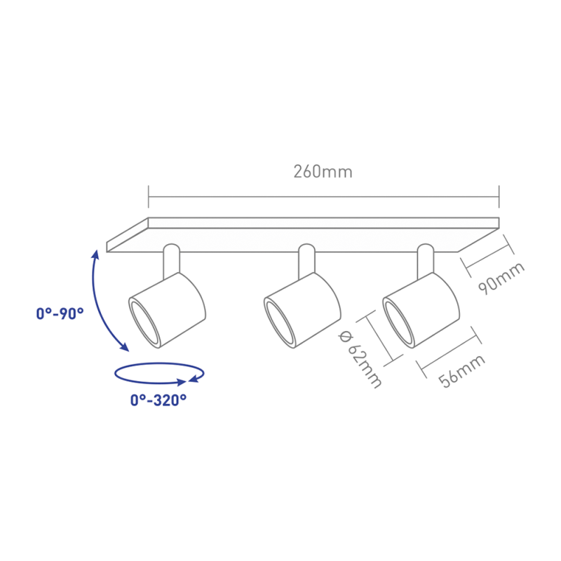 Светодиодный светильник спот GLOBAL 3-GSL-21241-SW 12W 4100K белый
