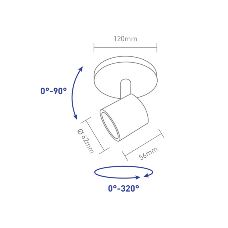 Светодиодный светильник спот GLOBAL 1-GSL-20441-CW 4W 4100K белый
