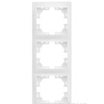 Рамка тройная вертикальная LEZARD Mira белая 701-0200-153