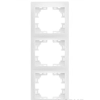 Рамка тройная вертикальная LEZARD Mira белая 701-0200-153