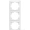 Рамка тройная вертикальная LEZARD Mira белая 701-0200-153