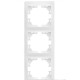 Рамка тройная вертикальная LEZARD Mira белая 701-0200-153