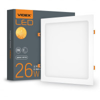 Врезной светодиодный светильник Back VIDEX 26W 5000K квадрат (VL-DLBS-265)