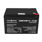 Аккумуляторная батарея свинцово-кислотная AGM LPM 12-12 AH LogicPower