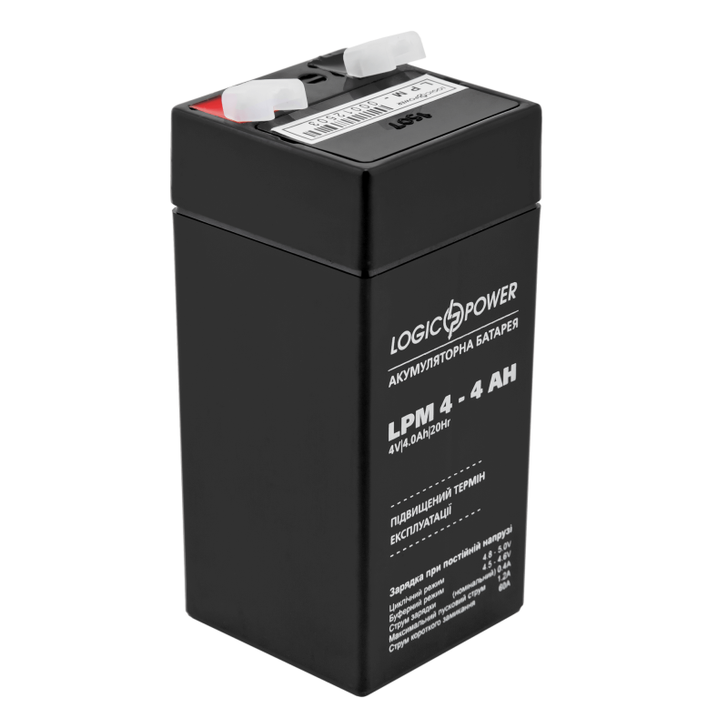 Акумуляторна батарея свинцево-кислотна AGM LPM 4-4 AH LogicPower