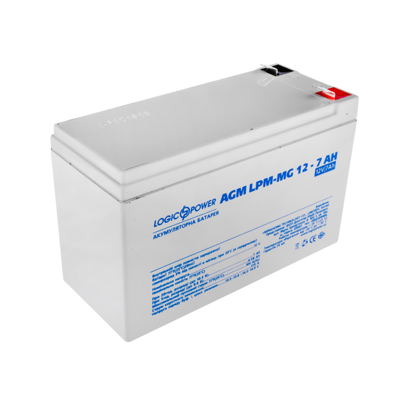Акумуляторна батарея мультигелева AGM LPM-MG 12-7 AH LogicPower