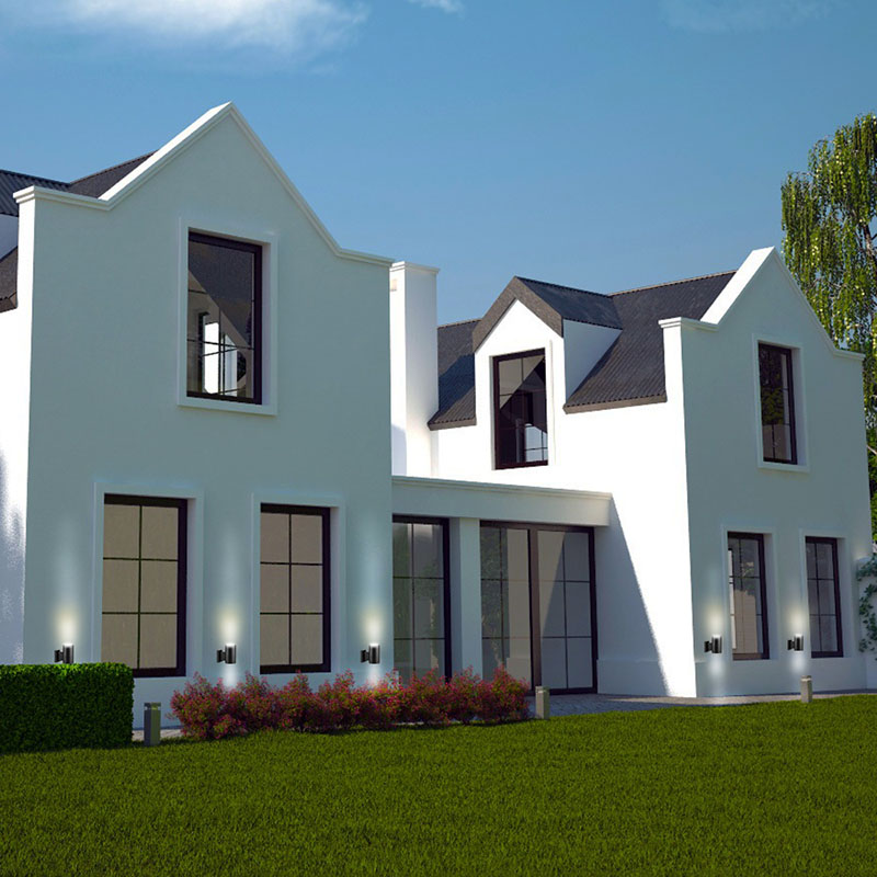 Архітектурний світильник FERON DH0702 2хE27 чорний 06294