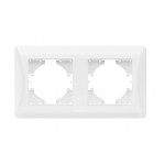 Рамка двойная горизонтальная VIDEX BINERA белая (VF-BNFR2H-W)