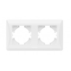 Рамка двойная горизонтальная VIDEX BINERA белая (VF-BNFR2H-W)