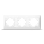 Рамка тройная горизонтальная VIDEX BINERA белая (VF-BNFR3H-W)