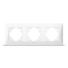 Рамка тройная горизонтальная VIDEX BINERA белая (VF-BNFR3H-W)