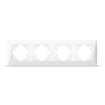 Рамка четверная горизонтальная VIDEX BINERA белая (VF-BNFR4H-W)
