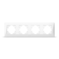 Рамка четверная горизонтальная VIDEX BINERA белая (VF-BNFR4H-W)