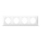 Рамка четверная горизонтальная VIDEX BINERA белая (VF-BNFR4H-W)