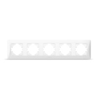 Рамка пятерная горизонтальная VIDEX BINERA белая (VF-BNFR5H-W)