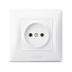 Розетка одинарная б/з VIDEX BINERA белая (VF-BNSK1-W)
