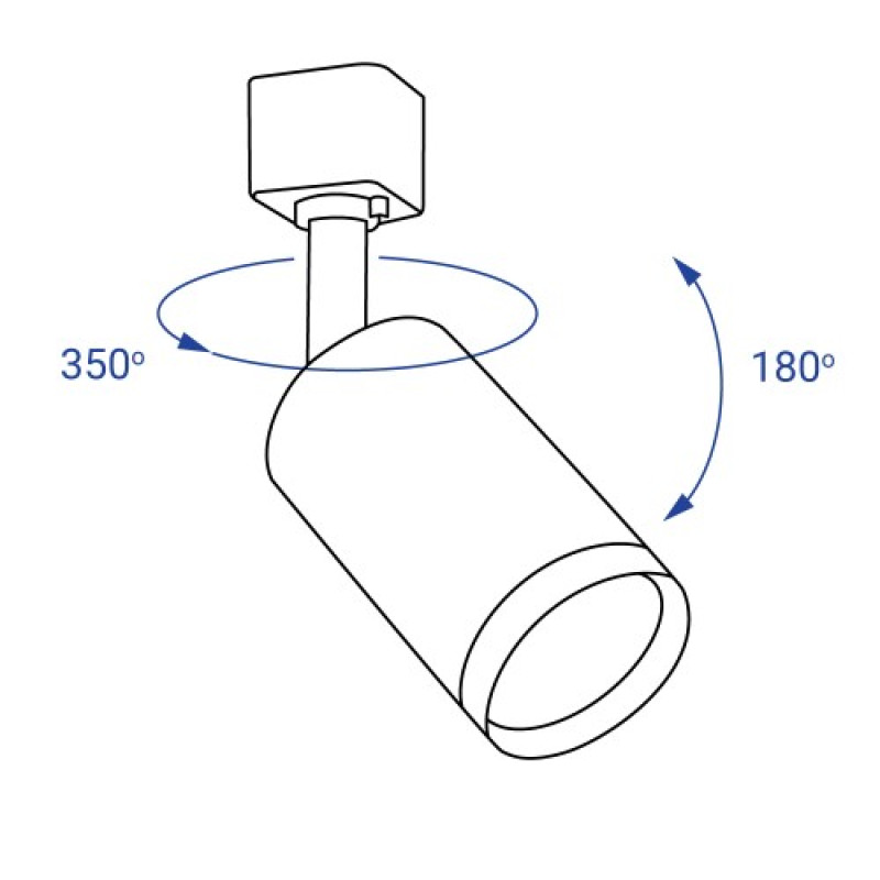 Трековый светодиодный светильник FERON AL155 MR16 GU10 черный 32474