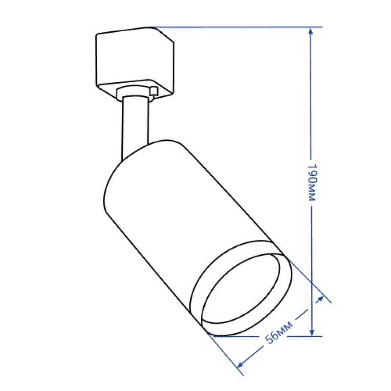 Трековый светодиодный светильник FERON AL155 MR16 GU10 белый 32473
