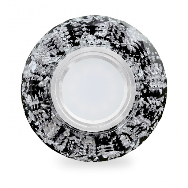 Врізний точковий світильник FERON CD831 MR16 срібло-чорний з LED підсвіткою 40024