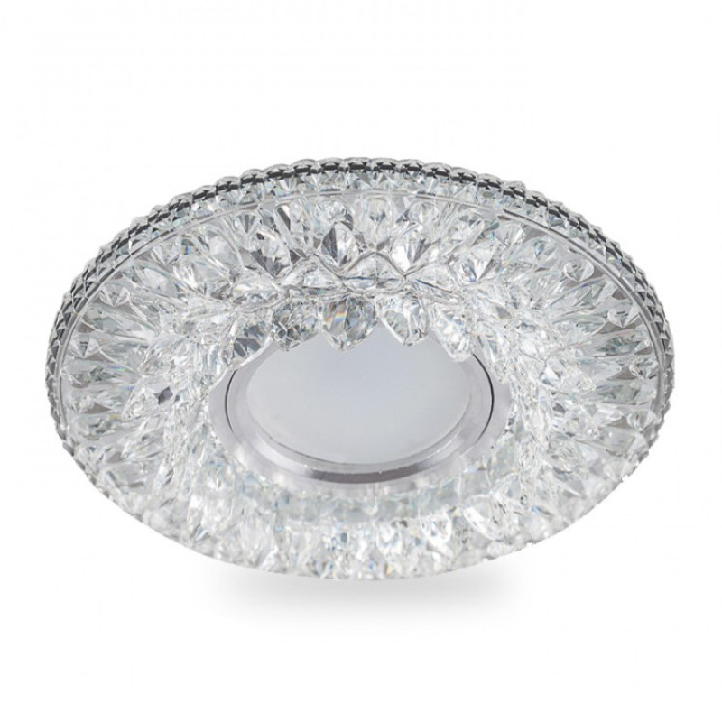 Врезной точечный светильник FERON CD942 MR16 прозрачный с подсветкой. 32655