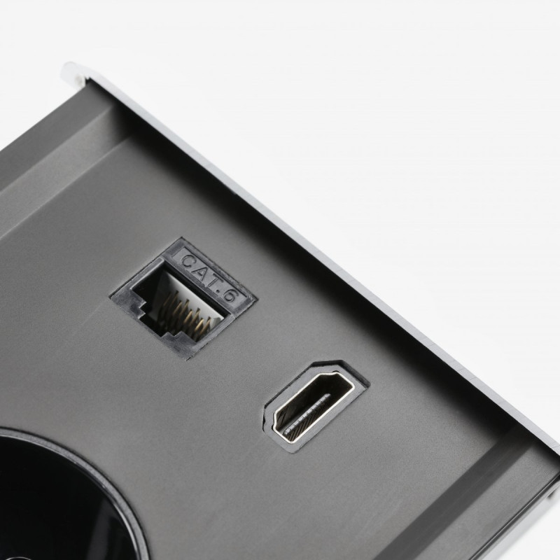 Удлинитель встроенный GTV PRESTINO 2x роз. schuko USB A+C RJ45 HDMI 1,5 м белый AE-PB2SPRES-10